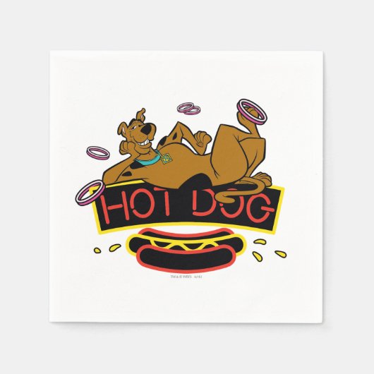 Scooby-Doo Hot Dog Neon Sign Serviette (Vorderseite)