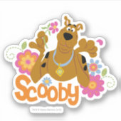 Scooby-Doo in Blume Aufkleber (Vorderseite)