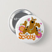 Scooby-Doo in Blume Button (Vorne & Hinten)