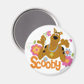 Scooby-Doo in Blume Magnet (Vorderseite/Rückseite)