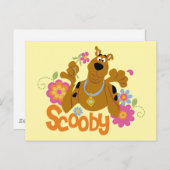 Scooby-Doo in Blume Postkarte (Vorne/Hinten)