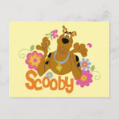 Scooby-Doo in Blume Postkarte (Vorderseite)