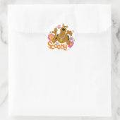 Scooby-Doo in Blume Runder Aufkleber (Tasche)