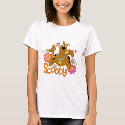 Scooby-Doo in Blume T-Shirt (Vorderseite)