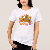 Scooby-Doo in Blume Tri-Blend Shirt (Vorderseite)