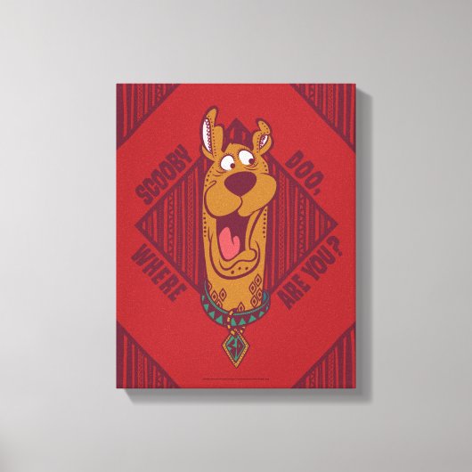 Scooby-Doo, in dem Sie Stammes- Grafik sind Leinwanddruck (Vorderseite)