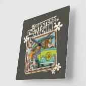 Scooby-Doo | "It's Lit" Mystery Machine Graphic Quadratische Wanduhr (Winkel)