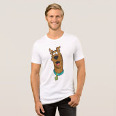 Scooby-Doo lächelnd Gesicht Tri-Blend Shirt (Vorderseite voll)