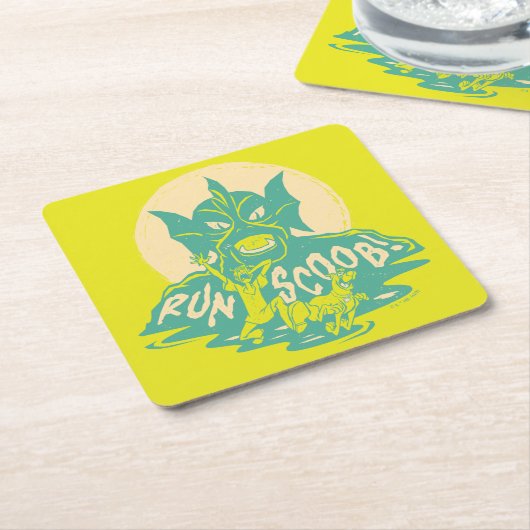 Scooby-Doo | Lauf Scoob! Rechteckiger Pappuntersetzer (angewinkelt)