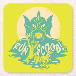 Scooby-Doo Lauf Scoob! Rechteckiger Pappuntersetzer