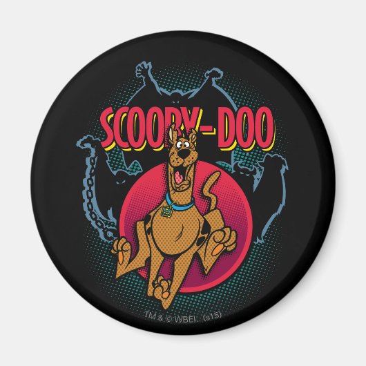 Scooby-Doo läuft von Geistern grafisch Magnet (Vorne)