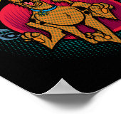 Scooby-Doo läuft von Geistern grafisch Poster (Ecke)