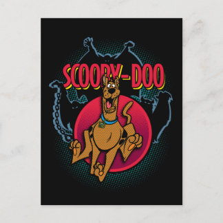 Scooby-Doo läuft von Geistern grafisch Postkarte
