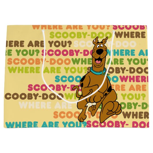 Scooby-Doo läuft "Wo bist du?" Große Geschenktüte (Vorderseite)