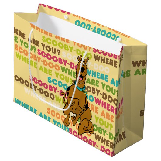 Scooby-Doo läuft "Wo bist du?" Große Geschenktüte (Vorderseite Schrägansicht)