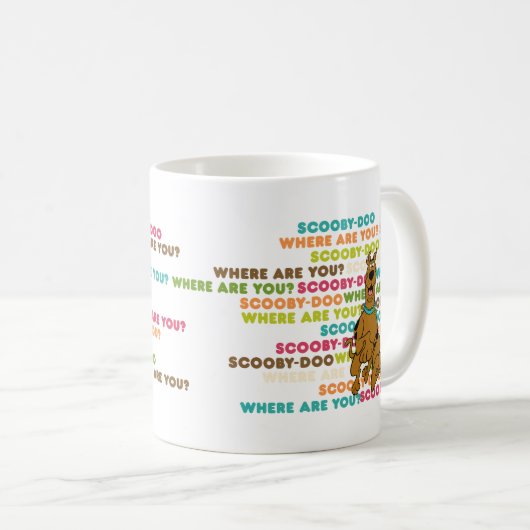 Scooby-Doo läuft "Wo bist du?" Kaffeetasse (VorderseiteRechts)