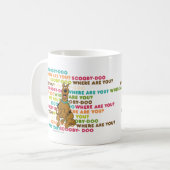Scooby-Doo läuft "Wo bist du?" Kaffeetasse (Vorderseite Links)