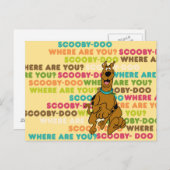 Scooby-Doo läuft "Wo bist du?" Postkarte (Vorne/Hinten)