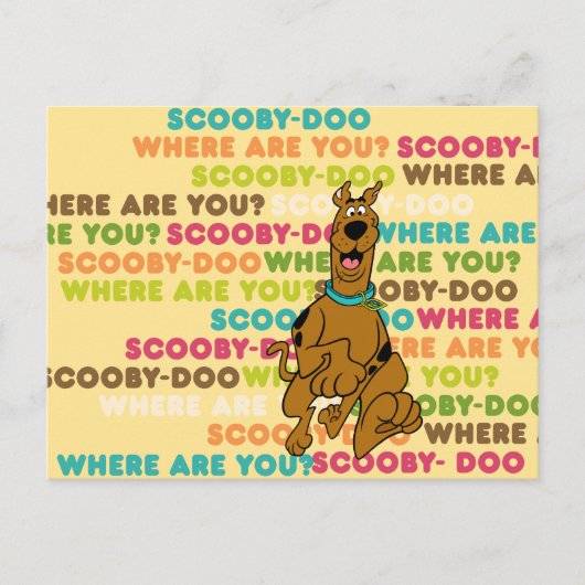 Scooby-Doo läuft "Wo bist du?" Postkarte (Vorderseite)