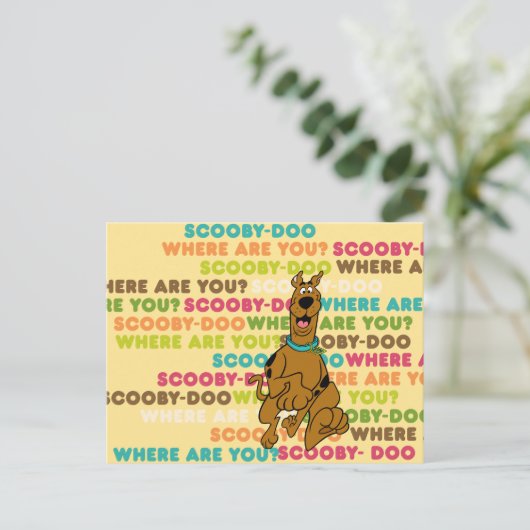 Scooby-Doo läuft "Wo bist du?" Postkarte (Stehend Vorderseite)