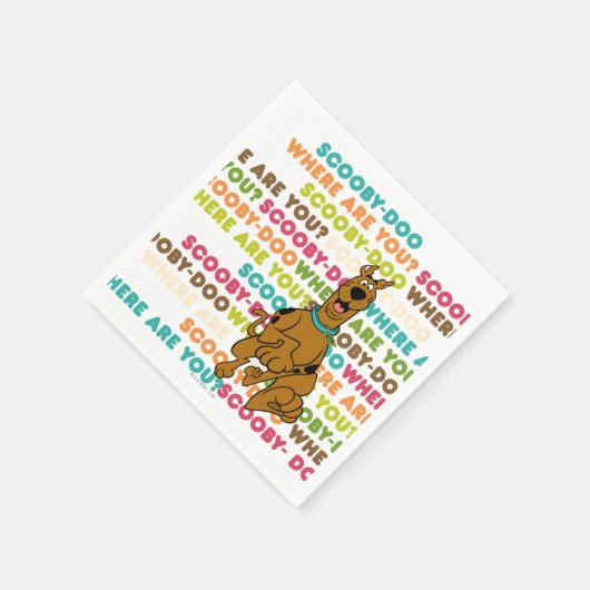 Scooby-Doo läuft "Wo bist du?" Serviette (Ecke)