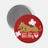Scooby-Doo "Liebe dich mit meinem ganzen Herzen" Magnet (Vorderseite/Rückseite)