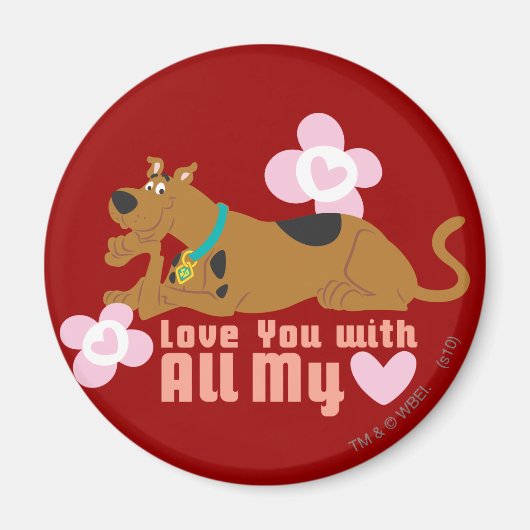 Scooby-Doo "Liebe dich mit meinem ganzen Herzen" Magnet (Vorne)