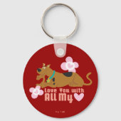 Scooby-Doo "Liebe dich mit meinem ganzen Herzen" Schlüsselanhänger (Vorderseite)