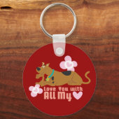 Scooby-Doo "Liebe dich mit meinem ganzen Herzen" Schlüsselanhänger (Rückseite)