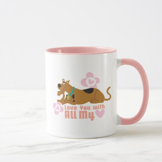 Scooby-Doo "Liebe dich mit meinem ganzen Herzen" Tasse (Rechts)