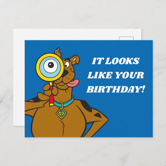 Scooby Doo mit Glass Postkarte (Vorne/Hinten)