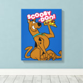 Scooby-Doo mit Pizza-Scheibe Leinwanddruck (Insitu (Holzboden))