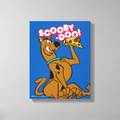 Scooby-Doo mit Pizza-Scheibe Leinwanddruck (Vorderseite)
