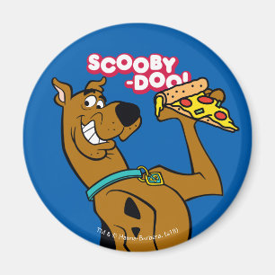 Scooby-Doo mit Pizza-Scheibe Magnet