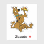 Scooby Doo mit Pizza Slice Aufkleber (Blatt)