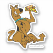 Scooby Doo mit Pizza Slice Aufkleber (Vorderseite)
