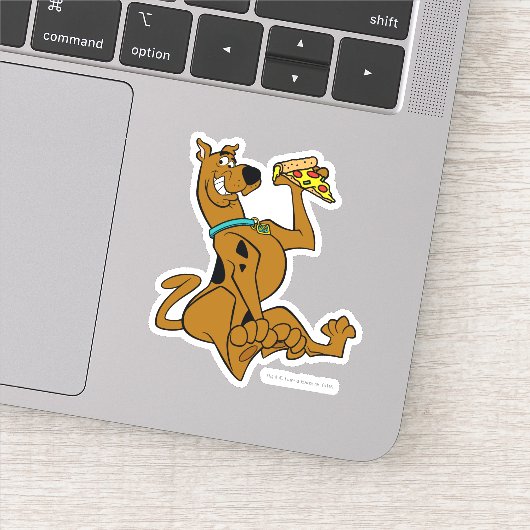 Scooby Doo mit Pizza Slice Aufkleber (Detail)