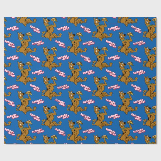 Scooby Doo mit Pizza Slice Geschenkpapier (Flach)