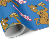 Scooby Doo mit Pizza Slice Geschenkpapier (Rolleneckpunkt)