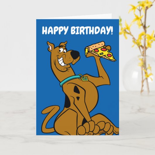 Scooby Doo mit Pizza Slice Karte (Gelbe Blume)