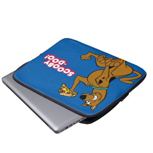Scooby Doo mit Pizza Slice Laptopschutzhülle (Vorne Knopf)