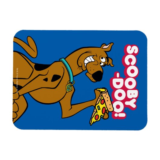 Scooby Doo mit Pizza Slice Magnet (Horizontal)