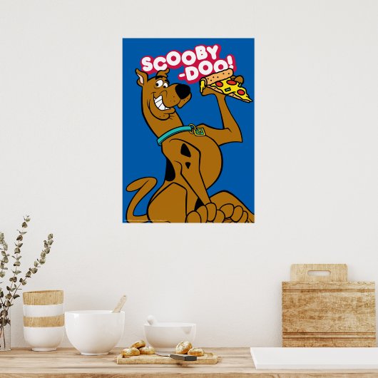 Scooby Doo mit Pizza Slice Poster (Küche)