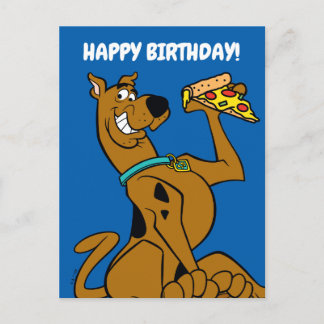 Scooby Doo mit Pizza Slice Postkarte