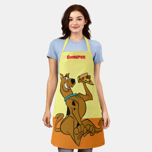 Scooby Doo mit Pizza Slice Schürze (Getragen)