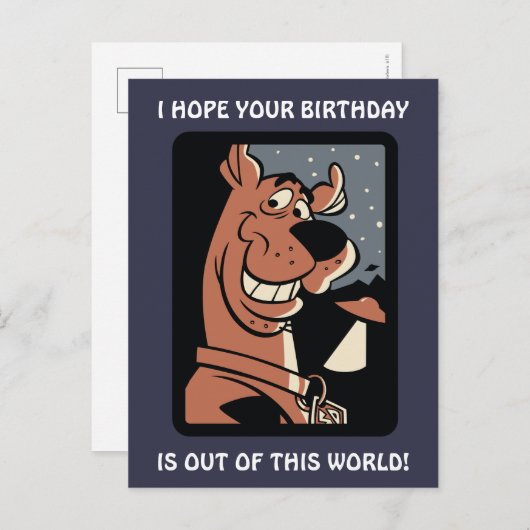Scooby-Doo mit UFO Postkarte (Vorne/Hinten)