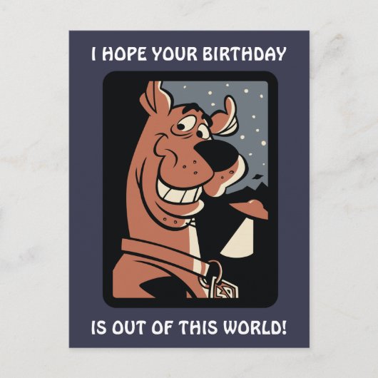 Scooby-Doo mit UFO Postkarte (Vorderseite)