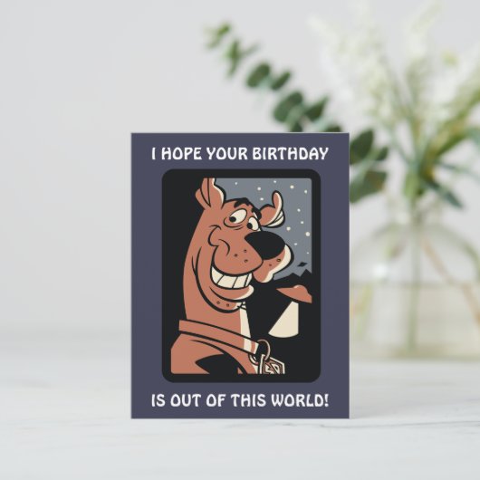 Scooby-Doo mit UFO Postkarte (Stehend Vorderseite)