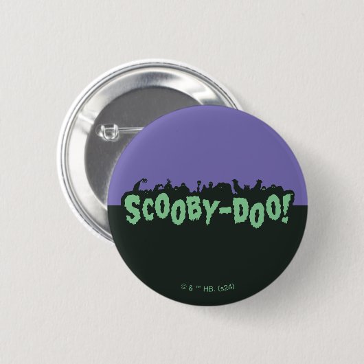 Scooby-Doo! Monster-Silhouette-Logo Button (Vorne & Hinten)