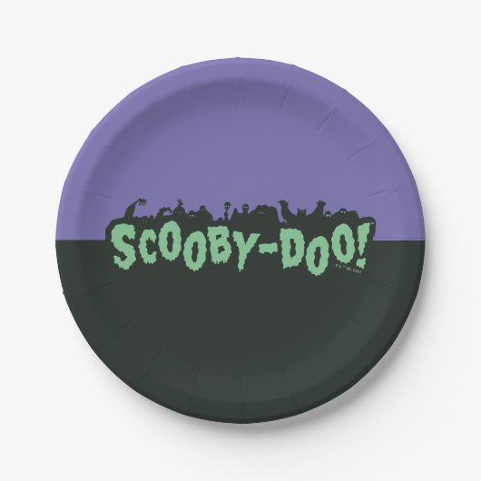 Scooby-Doo! Monster-Silhouette-Logo Pappteller (Vorderseite)